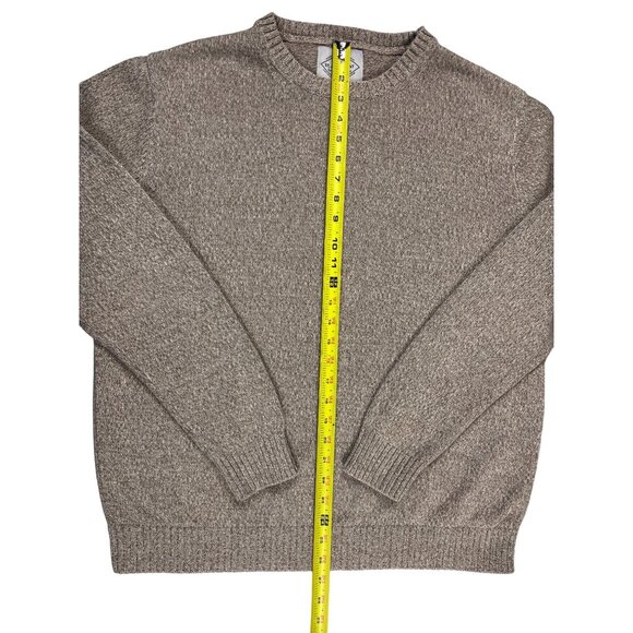 St Johns Bay Sweater Crew Neck Long Sleeve Beige Marled Cotton Pullover Size XL - Picture 9 of 14